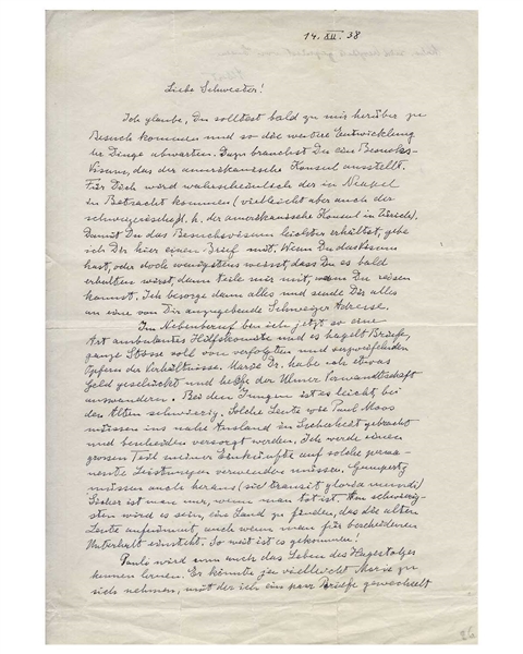Einstein and Nazism in 1938: ''...buckets of letters are coming in, whole stacks full of persecuted and desperate victims of the current situation...Only when you are dead will you be safe...''